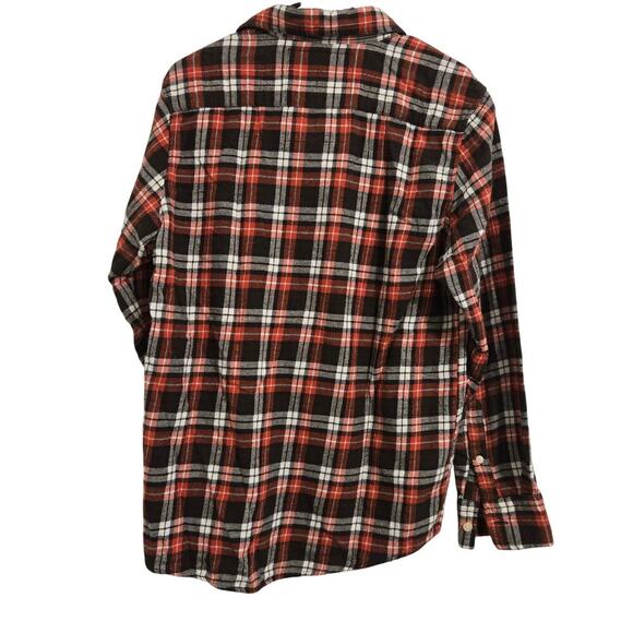 Slade Wilder Men Red Black White Plaid Flannel Button Front Long Sleeve Shirt L - Picture 3 of 5